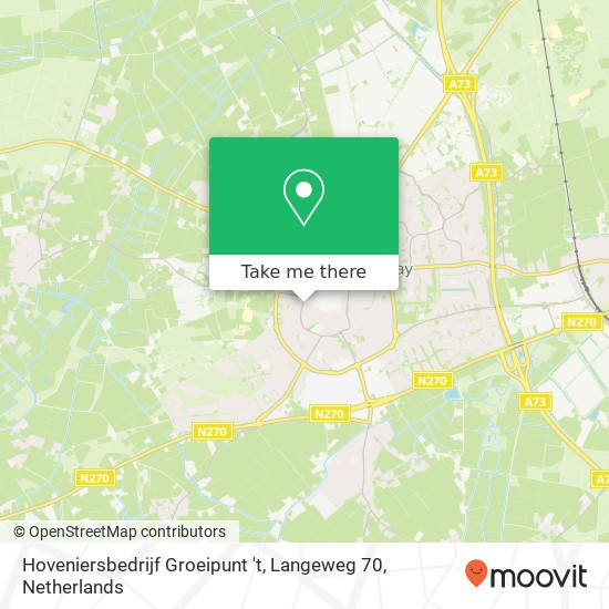 Hoveniersbedrijf Groeipunt 't, Langeweg 70 map
