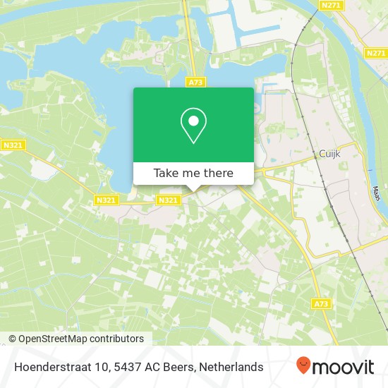 Hoenderstraat 10, 5437 AC Beers map