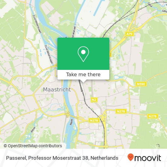 Passerel, Professor Moserstraat 38 Karte