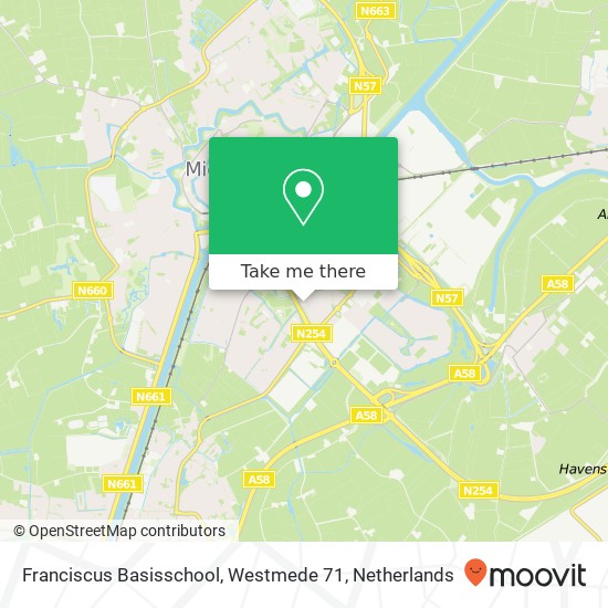 Franciscus Basisschool, Westmede 71 map