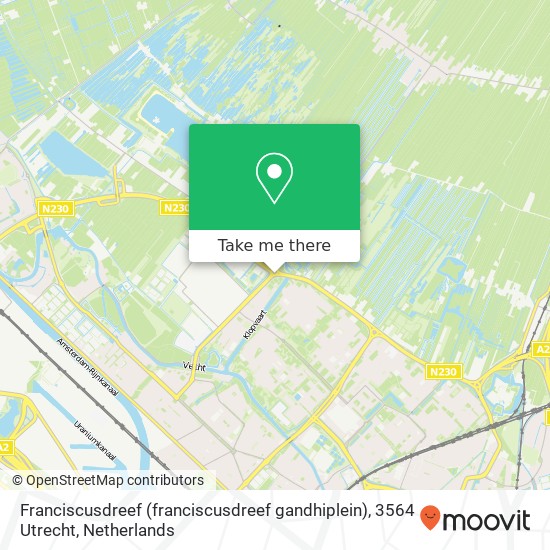 Franciscusdreef (franciscusdreef gandhiplein), 3564 Utrecht map