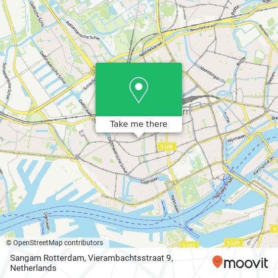 Sangam Rotterdam, Vierambachtsstraat 9 Karte