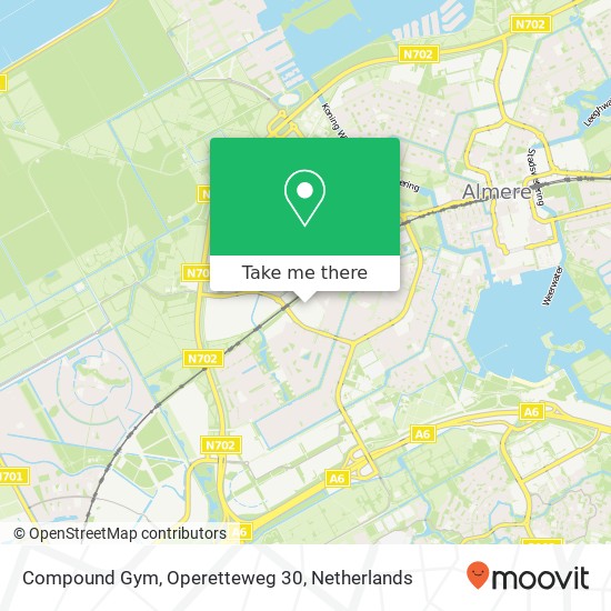 Compound Gym, Operetteweg 30 kaart