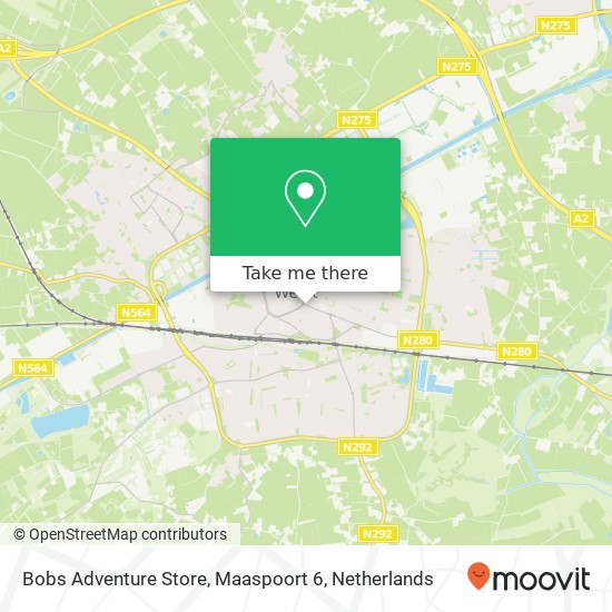 Bobs Adventure Store, Maaspoort 6 Karte