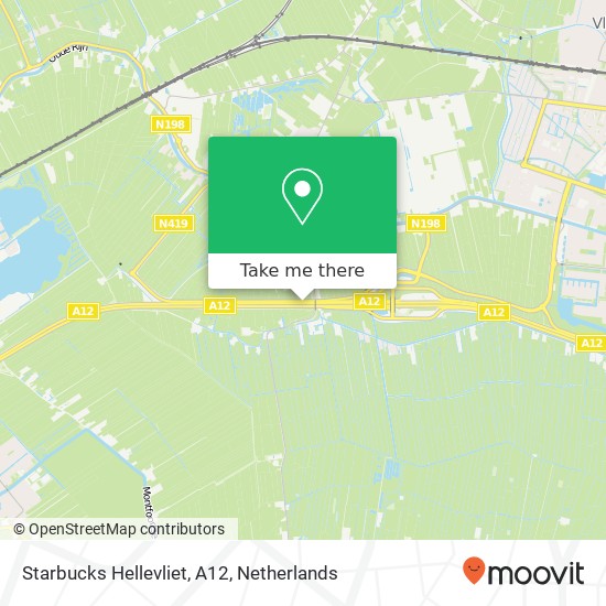 Starbucks Hellevliet, A12 map