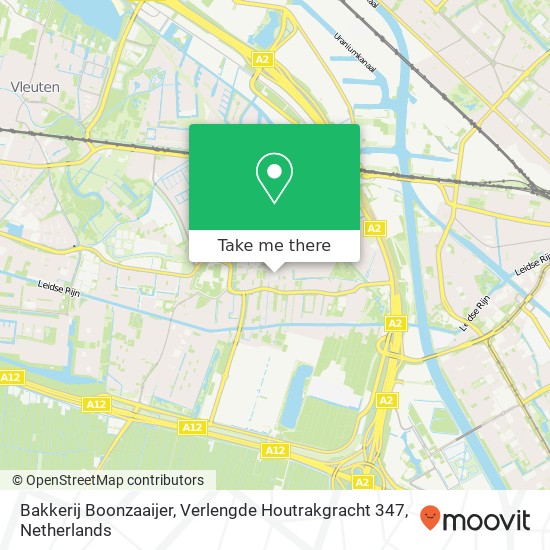 Bakkerij Boonzaaijer, Verlengde Houtrakgracht 347 map