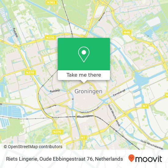 Riets Lingerie, Oude Ebbingestraat 76 map