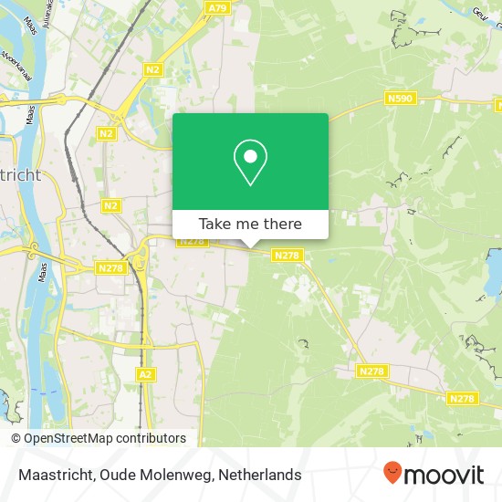 Maastricht, Oude Molenweg Karte