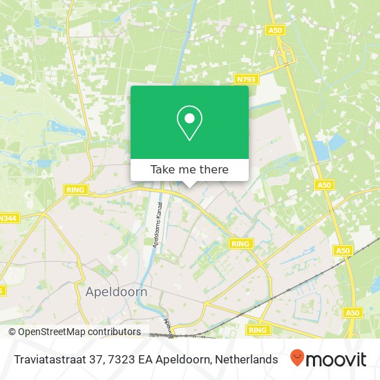 Traviatastraat 37, 7323 EA Apeldoorn Karte