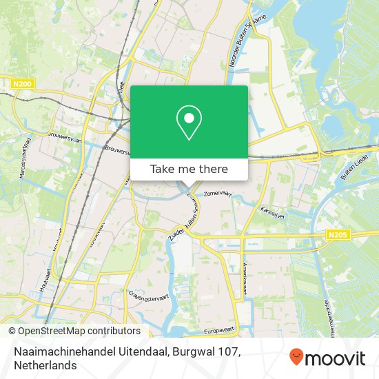 Naaimachinehandel Uitendaal, Burgwal 107 map