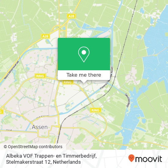 Albeka VOF Trappen- en Timmerbedrijf, Stelmakerstraat 12 map