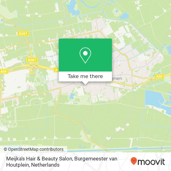 Meijka's Hair & Beauty Salon, Burgemeester van Houtplein map