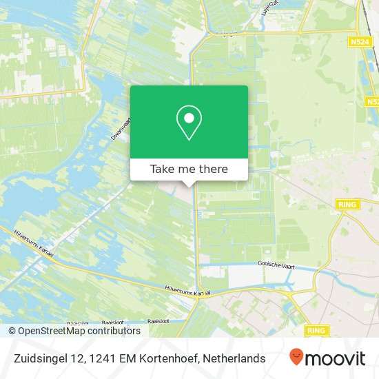 Zuidsingel 12, 1241 EM Kortenhoef map