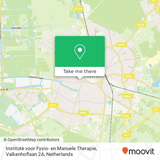 Institute voor Fysio- en Manuele Therapie, Valkenhoflaan 2A map