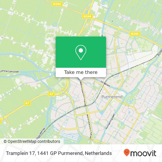 Tramplein 17, 1441 GP Purmerend map