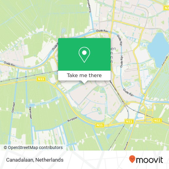 Canadalaan, 2408 ML Alphen aan den Rijn map