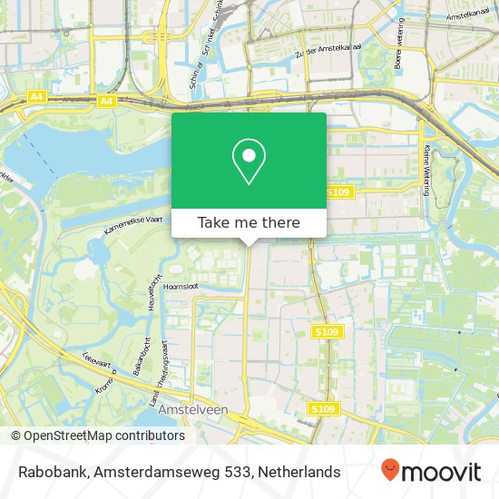 Rabobank, Amsterdamseweg 533 Karte