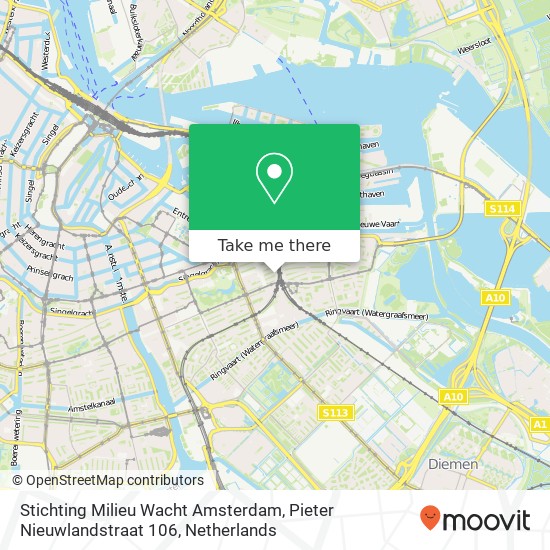 Stichting Milieu Wacht Amsterdam, Pieter Nieuwlandstraat 106 map