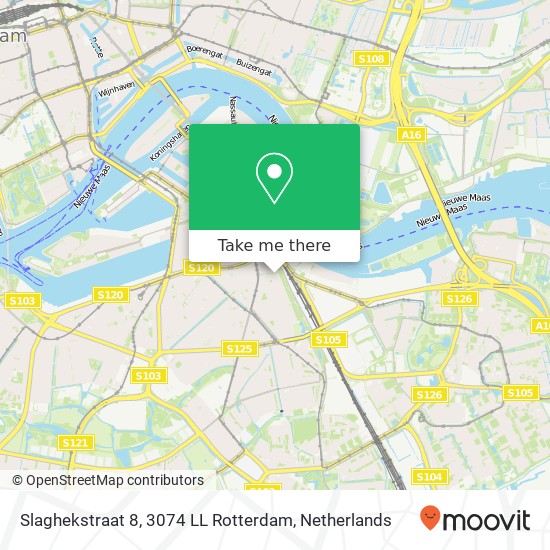 Slaghekstraat 8, 3074 LL Rotterdam map