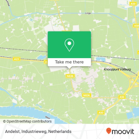 Andelst, Industrieweg map