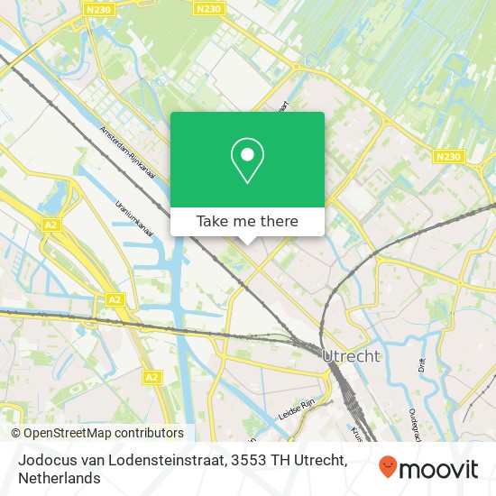 Jodocus van Lodensteinstraat, 3553 TH Utrecht map