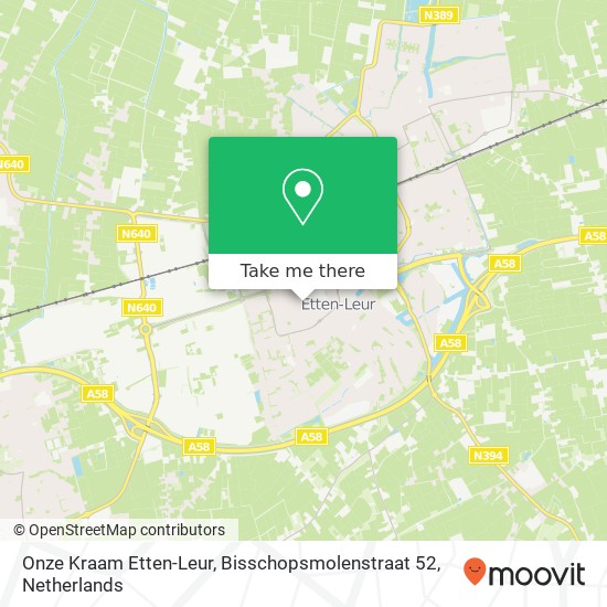 Onze Kraam Etten-Leur, Bisschopsmolenstraat 52 map