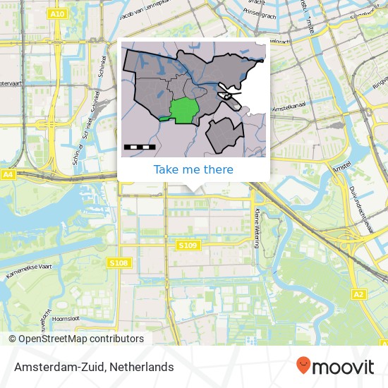 Amsterdam-Zuid map