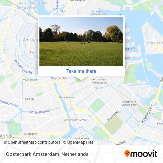 Oosterpark Amsterdam map