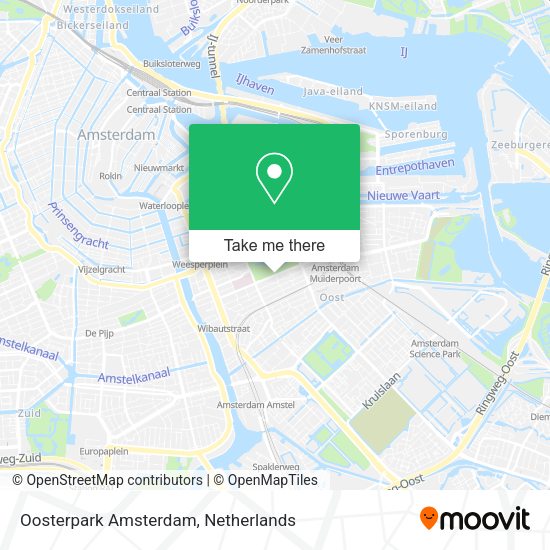 Oosterpark Amsterdam map