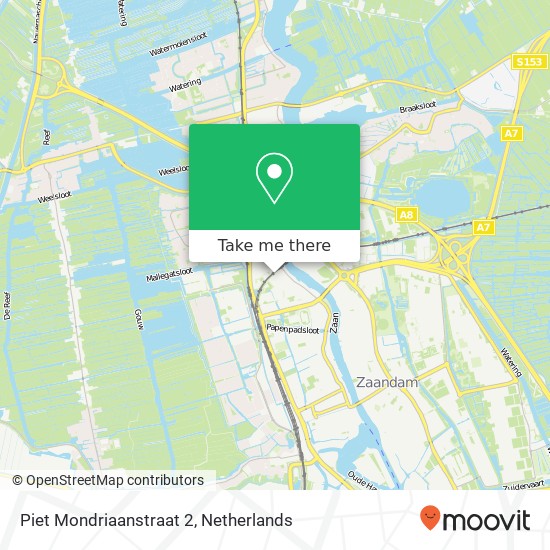 Piet Mondriaanstraat 2 map