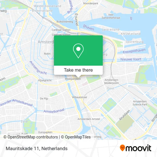 Mauritskade 11 map