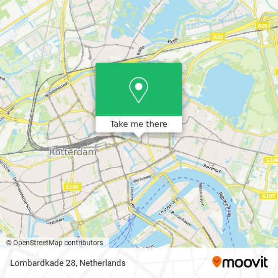 Lombardkade 28 Karte