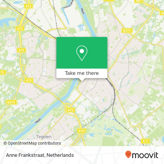 Anne Frankstraat map