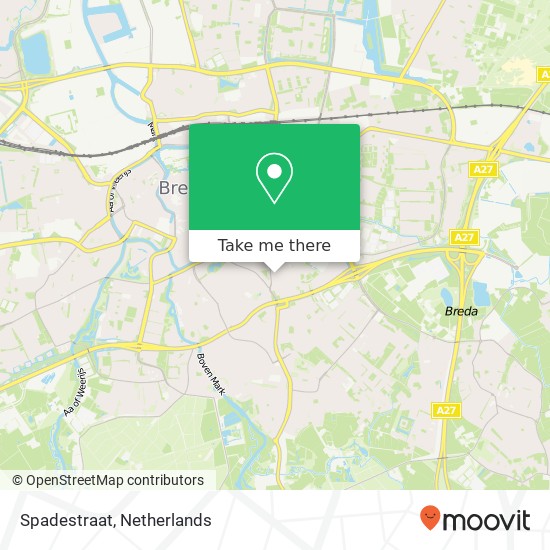 Spadestraat map