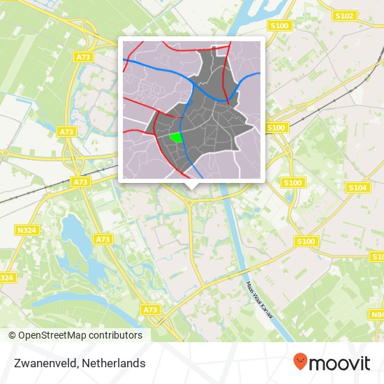 Zwanenveld map