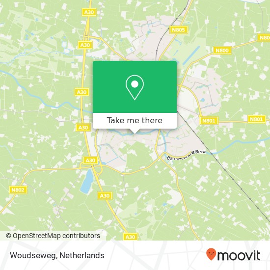 Woudseweg map