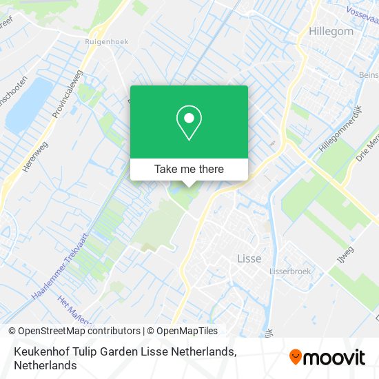 Keukenhof Tulip Garden  Lisse  Netherlands map