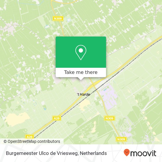 Burgemeester Ulco de Vriesweg map