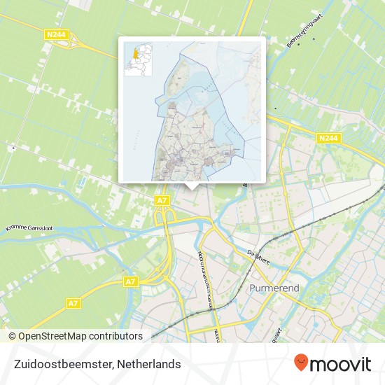 Zuidoostbeemster map