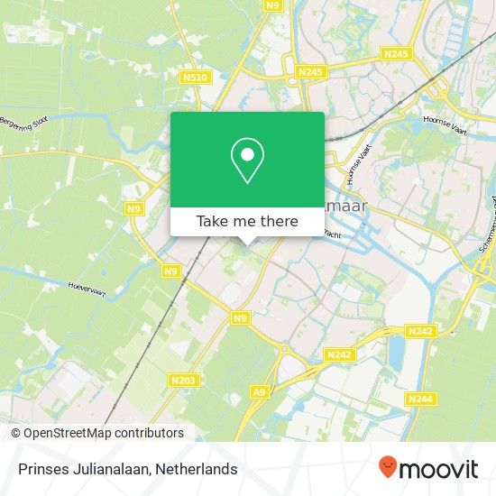 Prinses Julianalaan map