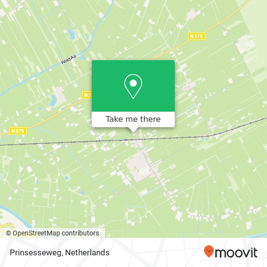 Prinsesseweg map