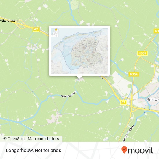 Longerhouw map