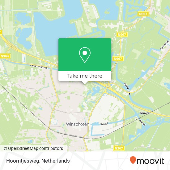 Hoorntjesweg map