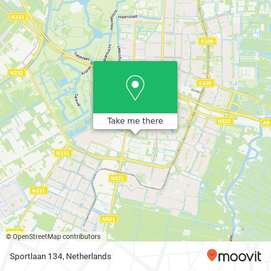 Sportlaan 134 map