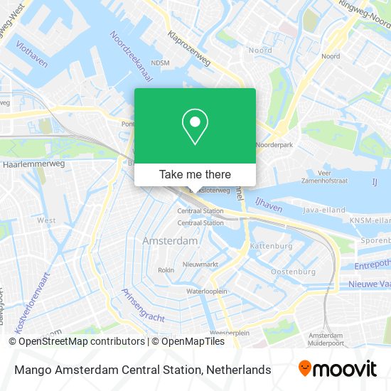 Mango Amsterdam Central Station map