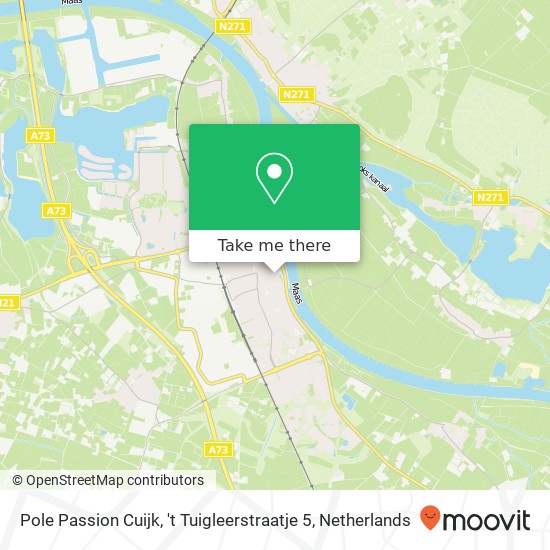 Pole Passion Cuijk, 't Tuigleerstraatje 5 map