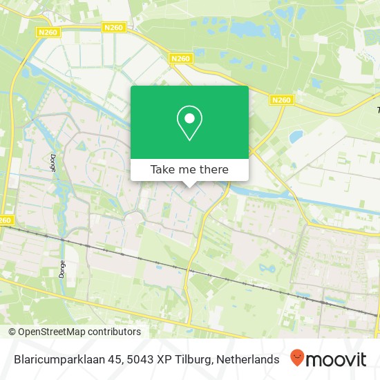 Blaricumparklaan 45, 5043 XP Tilburg map