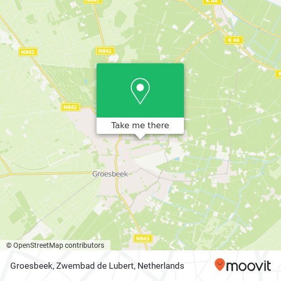 Groesbeek, Zwembad de Lubert map