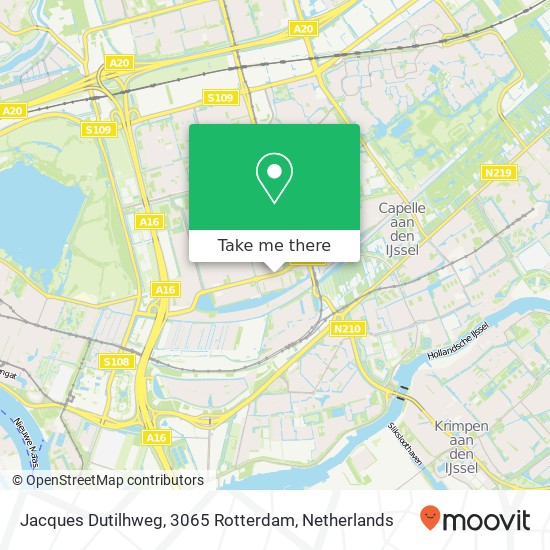 Jacques Dutilhweg, 3065 Rotterdam map
