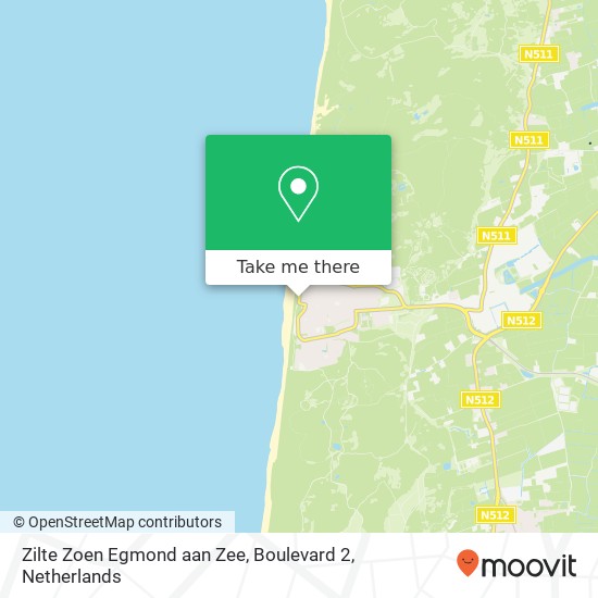 Zilte Zoen Egmond aan Zee, Boulevard 2 map